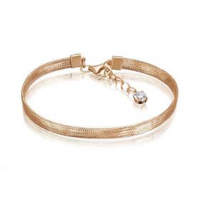 Золотой браслет КЮЗ Del'ta Dдф7701777р с фианитом Dдф7701777р фото