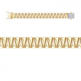 Браслет из лимонного золота КЮЗ Del'ta Dдф7701947рл с фианитом Dдф7701947рл фото