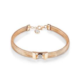 Золотой браслет КЮЗ Del'ta Dдф770569р с фианитом Dдф770569р фото