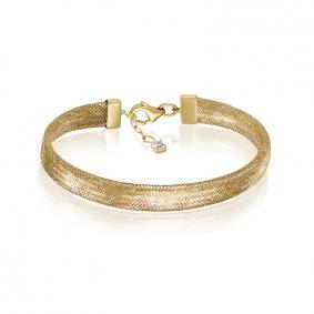 Браслет из лимонного золота КЮЗ Del'ta Dдф770918рл с фианитом Dдф770918рл фото