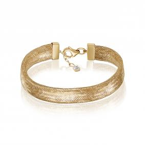 Браслет из лимонного золота КЮЗ Del'ta Dдф770919рл с фианитом Dдф770919рл фото