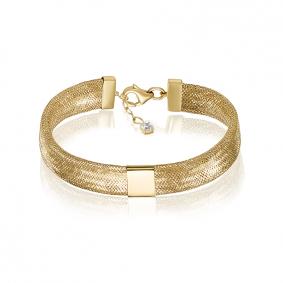 Браслет из лимонного золота КЮЗ Del'ta Dдф770934рл с фианитом Dдф770934рл фото