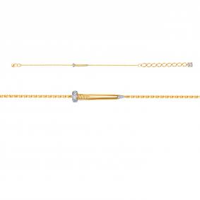 Браслет из лимонного золота КЮЗ Del'ta Dл0153781 с фианитом Dл0153781 фото