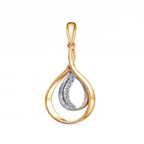 Золотая подвеска КЮЗ Del'ta Dл0301339 с фианитом Dл0301339 фото