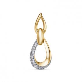 Подвеска из лимонного золота КЮЗ Del'ta Dл0301422 с фианитом Dл0301422 фото
