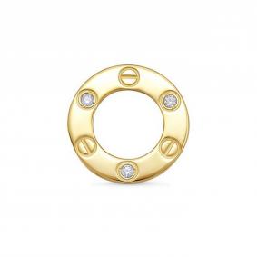 Подвеска из лимонного золота КЮЗ Del'ta Dл0302603 с фианитом Dл0302603 фото