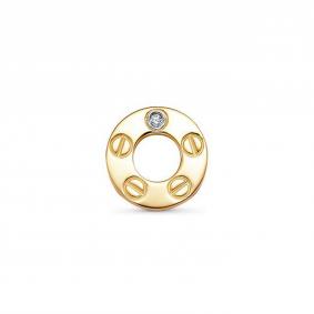 Подвеска из лимонного золота КЮЗ Del'ta Dл0302604 с фианитом Dл0302604 фото