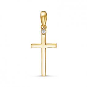 Подвеска из лимонного золота КЮЗ Del'ta Dл0302909 с фианитом Dл0302909 фото