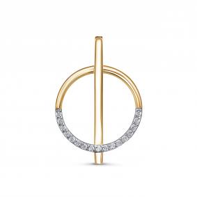 Золотая подвеска КЮЗ Del'ta Dл0303574 с фианитом Dл0303574 фото