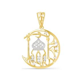 Подвеска из лимонного золота КЮЗ Del'ta Dл030442 с фианитом Dл030442 фото