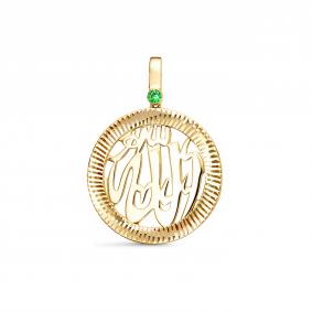 Золотая подвеска КЮЗ Del'ta Dл0305916 с фианитом Dл0305916 фото