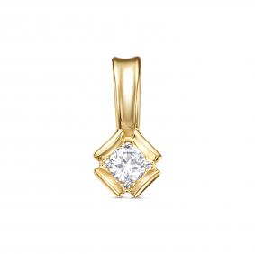 Золотая подвеска КЮЗ Del'ta Dл0307314 с фианитом Dл0307314 фото