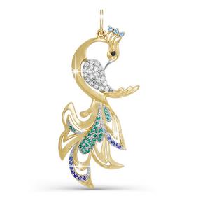 Подвеска из лимонного золота КЮЗ Del'ta Dл031083 с фианитом Dл031083 фото