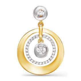 Золотая подвеска КЮЗ Del'ta Dл031505 с фианитом Dл031505 фото