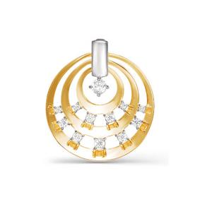 Подвеска из лимонного золота КЮЗ Del'ta Dл031506 с фианитом Dл031506 фото