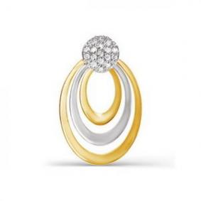 Золотая подвеска КЮЗ Del'ta Dл031521 с фианитом Dл031521 фото