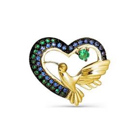 Подвеска из лимонного золота КЮЗ Del'ta Dл034163 с фианитом Dл034163 фото