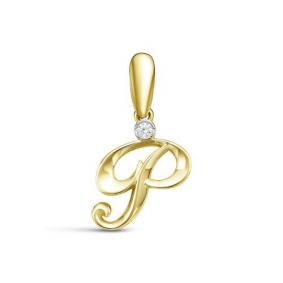 Подвеска из лимонного золота КЮЗ Del'ta Dл034238 с фианитом Dл034238 фото