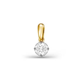 Подвеска из лимонного золота КЮЗ Del'ta Dл034476 с фианитом Dл034476 фото