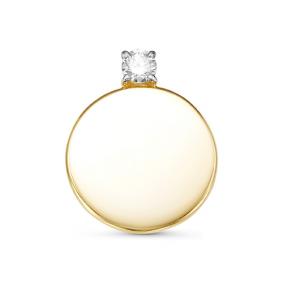 Подвеска из лимонного золота КЮЗ Del'ta Dл035570 с фианитом Dл035570 фото