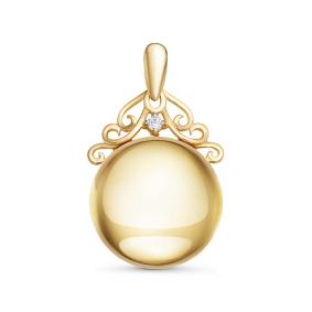 Золотая подвеска КЮЗ Del'ta Dл035764 с фианитом Dл035764 фото