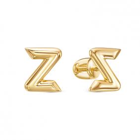 Серьги из лимонного золота КЮЗ Del'ta Dл0504670 Dл0504670 фото