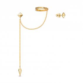 Серьги из лимонного золота КЮЗ Del'ta Dл0507683 Dл0507683 фото