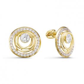 Серьги из лимонного золота КЮЗ Del'ta Dл053864 с фианитом Dл053864 фото
