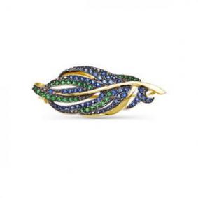 Брошь из лимонного золота КЮЗ Del'ta Dл064018 с фианитом Dл064018 фото