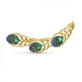 Брошь из лимонного золота КЮЗ Del'ta Dл064022 с фианитом Dл064022 фото