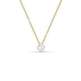 Колье из лимонного золота КЮЗ Del'ta Dл070060 с фианитом Dл070060 фото