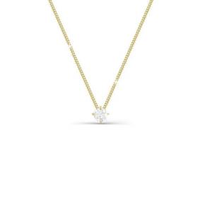 Колье из лимонного золота КЮЗ Del'ta Dл070066 с фианитом Dл070066 фото