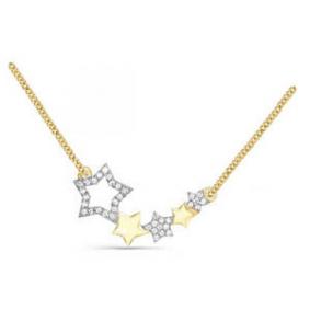 Колье из лимонного золота КЮЗ Del'ta Dл070082 с фианитом Dл070082 фото