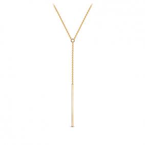 Колье из лимонного золота КЮЗ Del'ta Dл0704945 с фианитом Dл0704945 фото