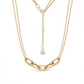 Колье из лимонного золота КЮЗ Del'ta Dл0705194 с фианитом Dл0705194 фото