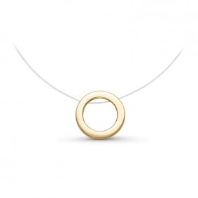 Колье из лимонного золота КЮЗ Del'ta Dл070688 с фианитом Dл070688 фото