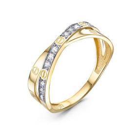 Кольцо из лимонного золота КЮЗ Del'ta Dл1102600 с фианитом Dл1102600 фото