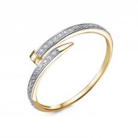 Кольцо из лимонного золота КЮЗ Del'ta Dл1103703 с фианитом Dл1103703 фото