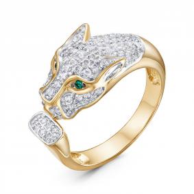 Золотое кольцо КЮЗ Del'ta Dл1106553 с фианитом Dл1106553 фото