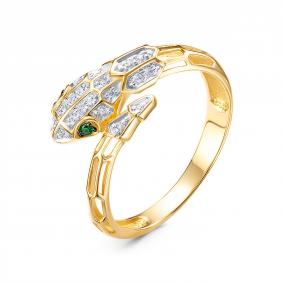 Золотое кольцо КЮЗ Del'ta Dл1107603 с фианитом Dл1107603 фото