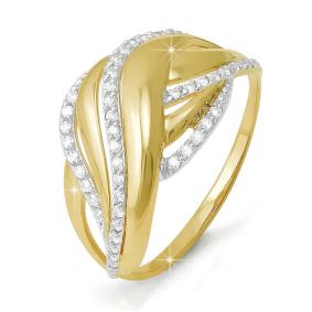 Золотое кольцо КЮЗ Del'ta Dл111767 с фианитом Dл111767 фото