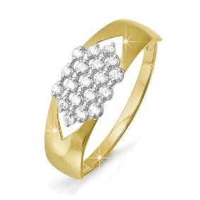 Золотое кольцо КЮЗ Del'ta Dл112195 с фианитом Dл112195 фото