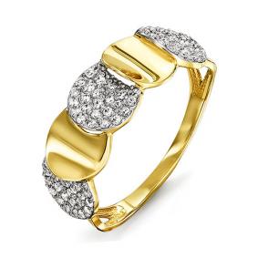 Золотое кольцо КЮЗ Del'ta Dл113727 с фианитом Dл113727 фото