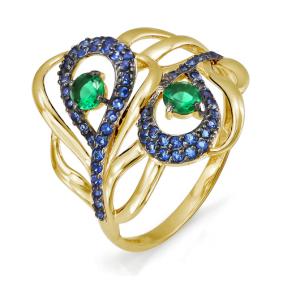 Кольцо из лимонного золота КЮЗ Del'ta Dл114000 с фианитом Dл114000 фото