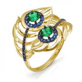 Золотое кольцо КЮЗ Del'ta Dл114004 с кварцем Dл114004 фото