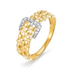 Кольцо из лимонного золота КЮЗ Del'ta Dл114635 с фианитом Dл114635 фото
