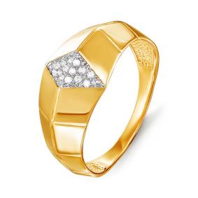 Кольцо из лимонного золота КЮЗ Del'ta Dл114752 с фианитом Dл114752 фото