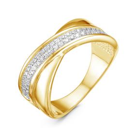 Кольцо из лимонного золота КЮЗ Del'ta Dл115581 с фианитом Dл115581 фото