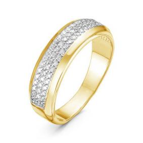 Золотое кольцо КЮЗ Del'ta Dл115677 с фианитом Dл115677 фото