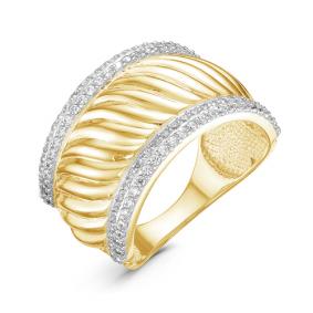 Золотое кольцо КЮЗ Del'ta Dл116054 с фианитом Dл116054 фото